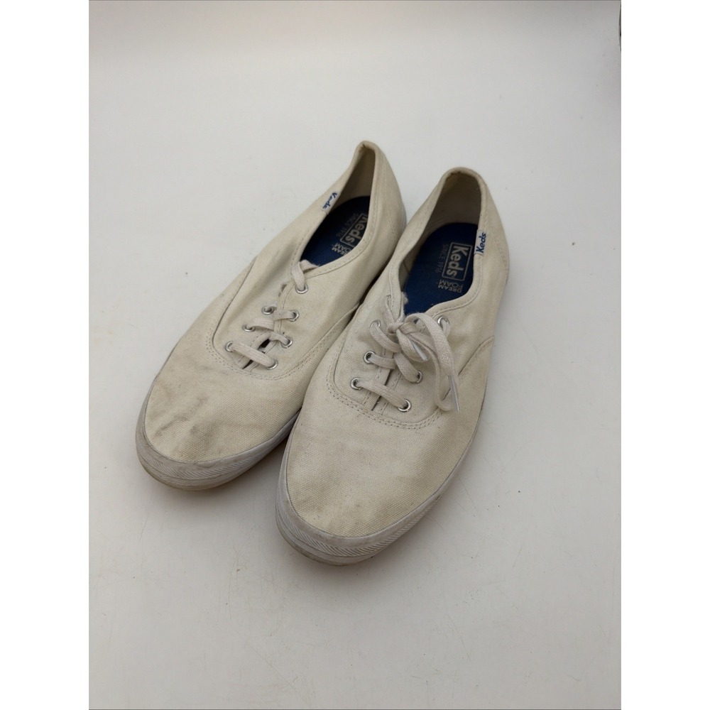 Keds Champion Original Sneakers White Leather Lace Up Women's Shoes Size 9.5 M,